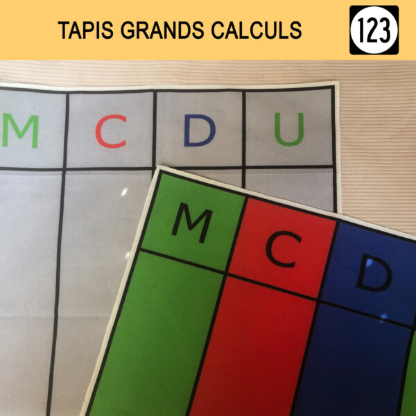 tapis grands calculs - gris