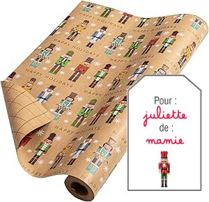 Option Emballage Cadeau – Papier Kraft Casse-Noisette + Étiquette personnalisée