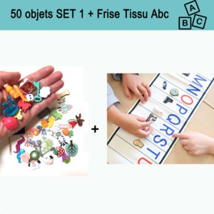 Découverte phono – Frise MAJ Alphabet + Set 1 Phonologique Montessori | Manipulations Sons, dès 3 ans