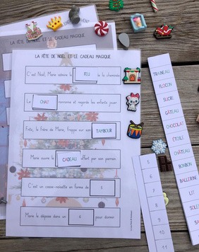 kit LECTURE Casse-Noisette – niveau 1 – 24 mots & 24 objets à manipuler