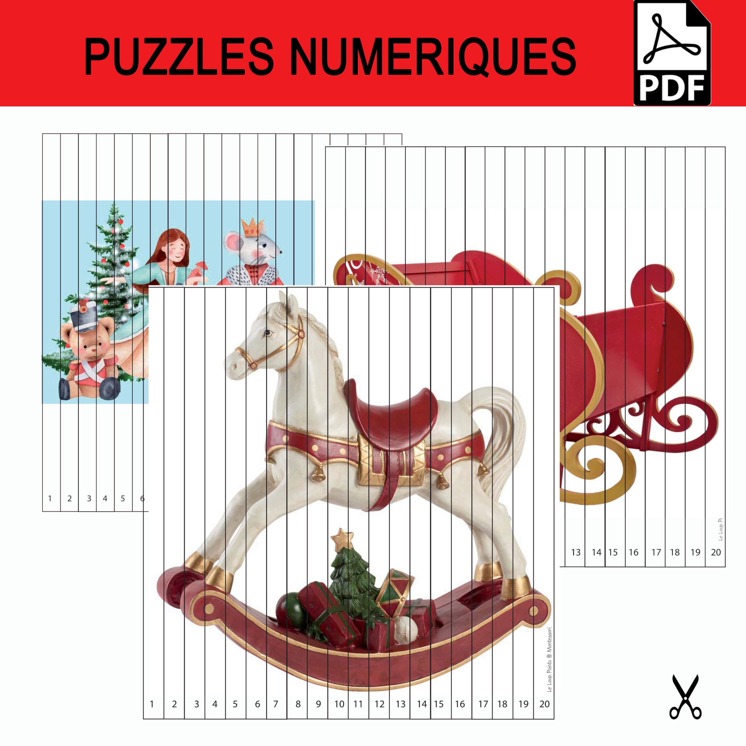 Puzzles à compter Casse Noisette 1-20 - version numérique