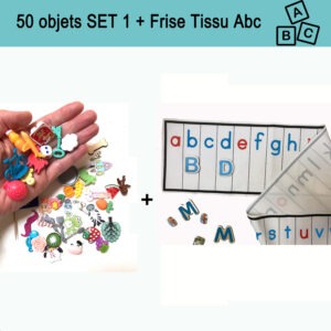 Découverte phono – Frise script + Set 1 Phonologique Montessori | Manipulations Sons, dès 3 ans
