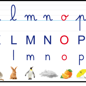 grande frise alphabet illustrée - 3 écritures + photos